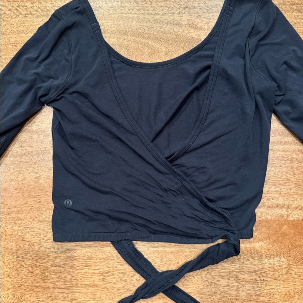 Lululemon Black Wrap Top
